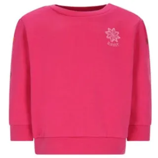 B.Nosy gebloemde sweater roze Meisjes Katoen Ronde hals Bloemen Donkerroze