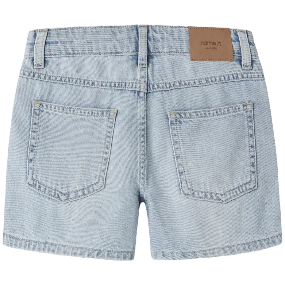 NAME IT jeansshort met strasssteentjes light blue denim, foto 3