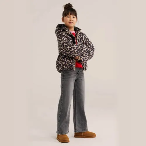 WE Fashion winterjas met panterprint bruin, foto 3