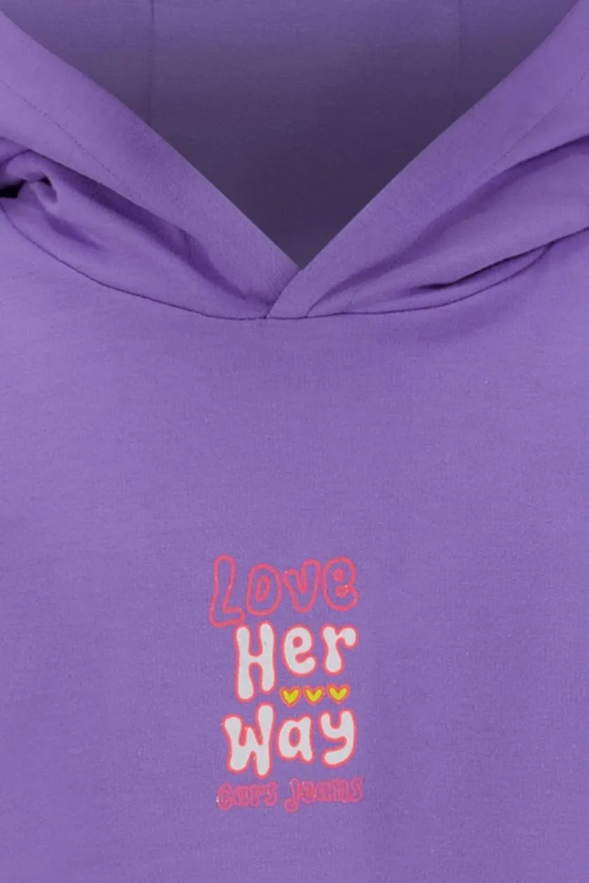 Little Cars hoodie met backprint paars, foto 5