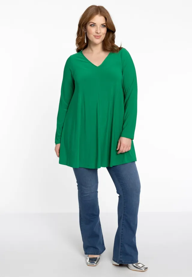 Yoek Tuniek Swing | Grote maten tuniek | Groen
