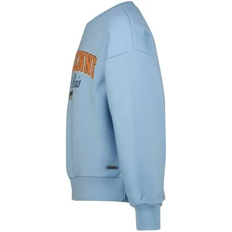 Raizzed boxy sweater met tekst - lichtblauw Tekst, foto 3