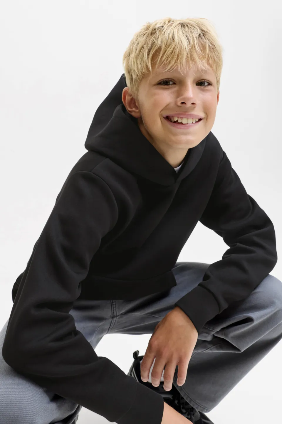 Jack & Jones JUNIOR JJEBARRON hoodie - zwart, foto 4