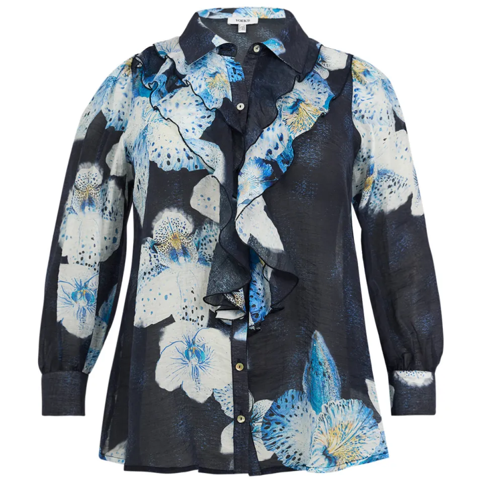 Yoek Orchid blouse blauw, foto 2