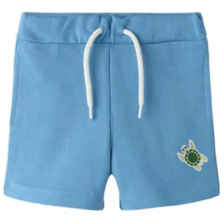 NAME IT regular sweatshort joggingshort blauw