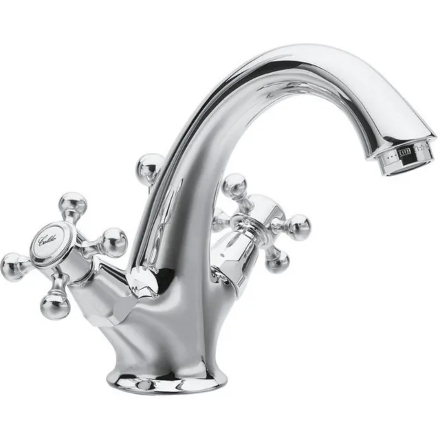 Sapho Antea wastafelmengkraan 2-knop uitloop 12 cm chroom