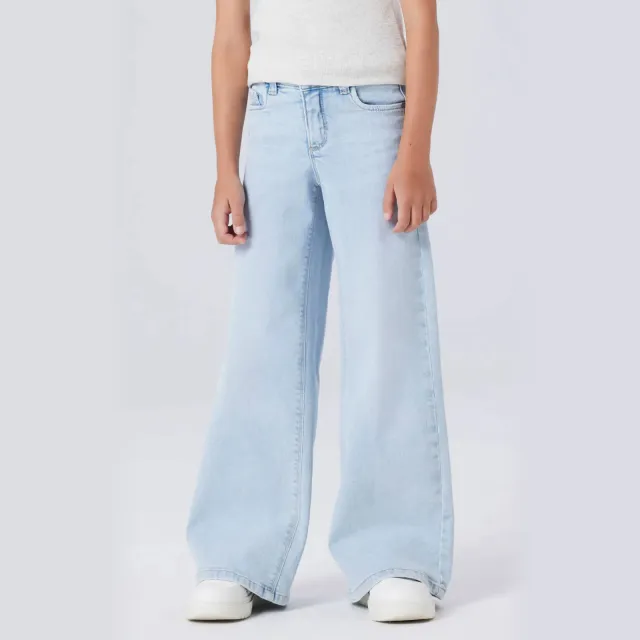NAME IT KIDS wide leg jeans light blue denim, foto 3