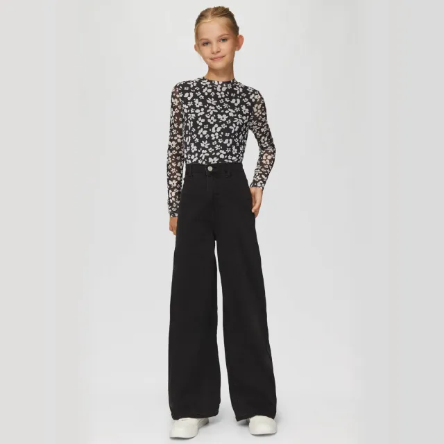 S.Oliver high waist wide leg jeans black denim SLIM