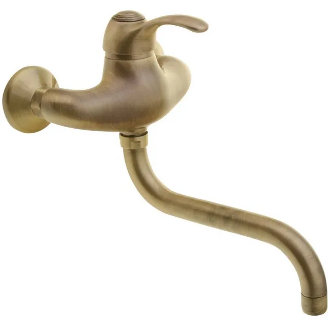 Inbouw Wastafelmengkraan Sapho Kirké 1-hendel Uitloop Gebogen 20 cm Brons