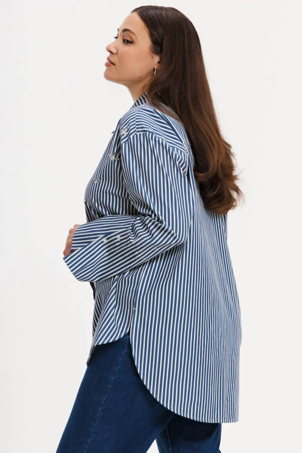 Yoek Blue Stripe blouse blauw/wit, foto 4