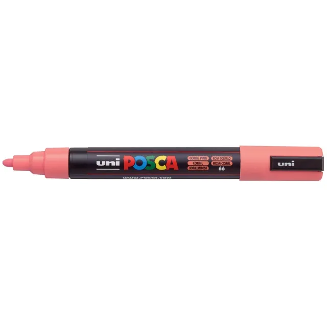Posca marker met conische punt schrijfdikte medium koraal