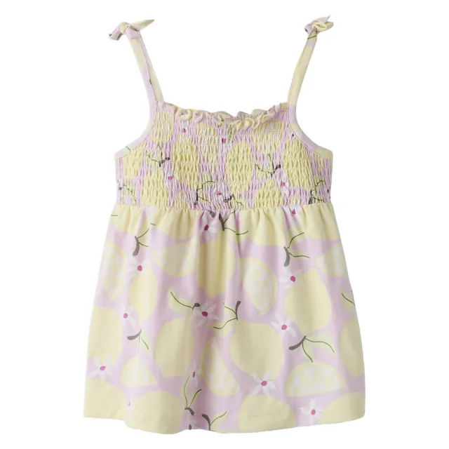 NAME IT MINI mouwloze top lila Lichtroze/lichtgeel
