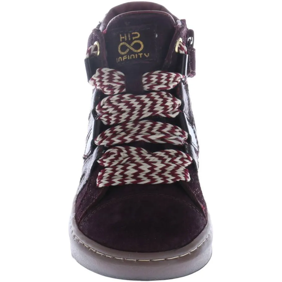Hip suède sneakers - donkerrood, foto 5