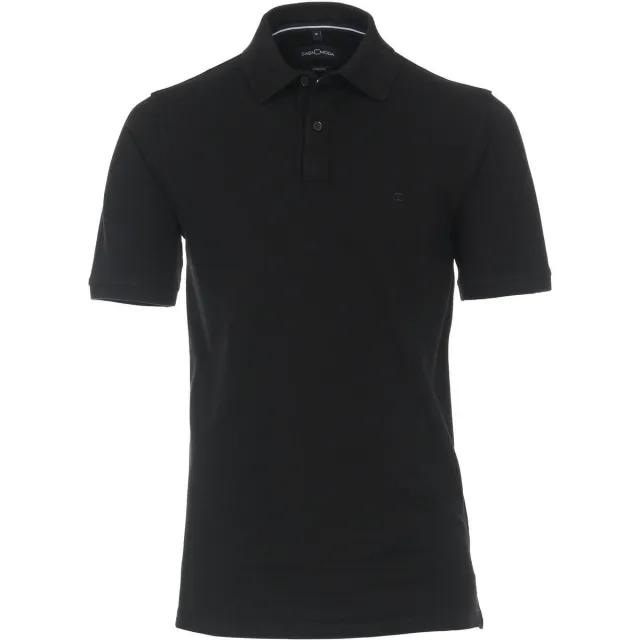 Casa Moda T-shirt Casamoda Polo Stretch Zwart