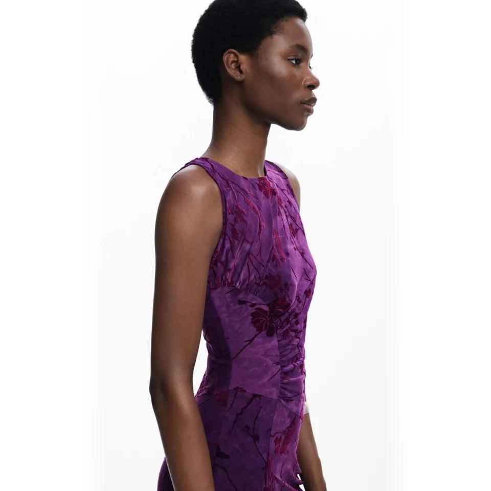 Desigual Alina midi jurk paars, foto 6