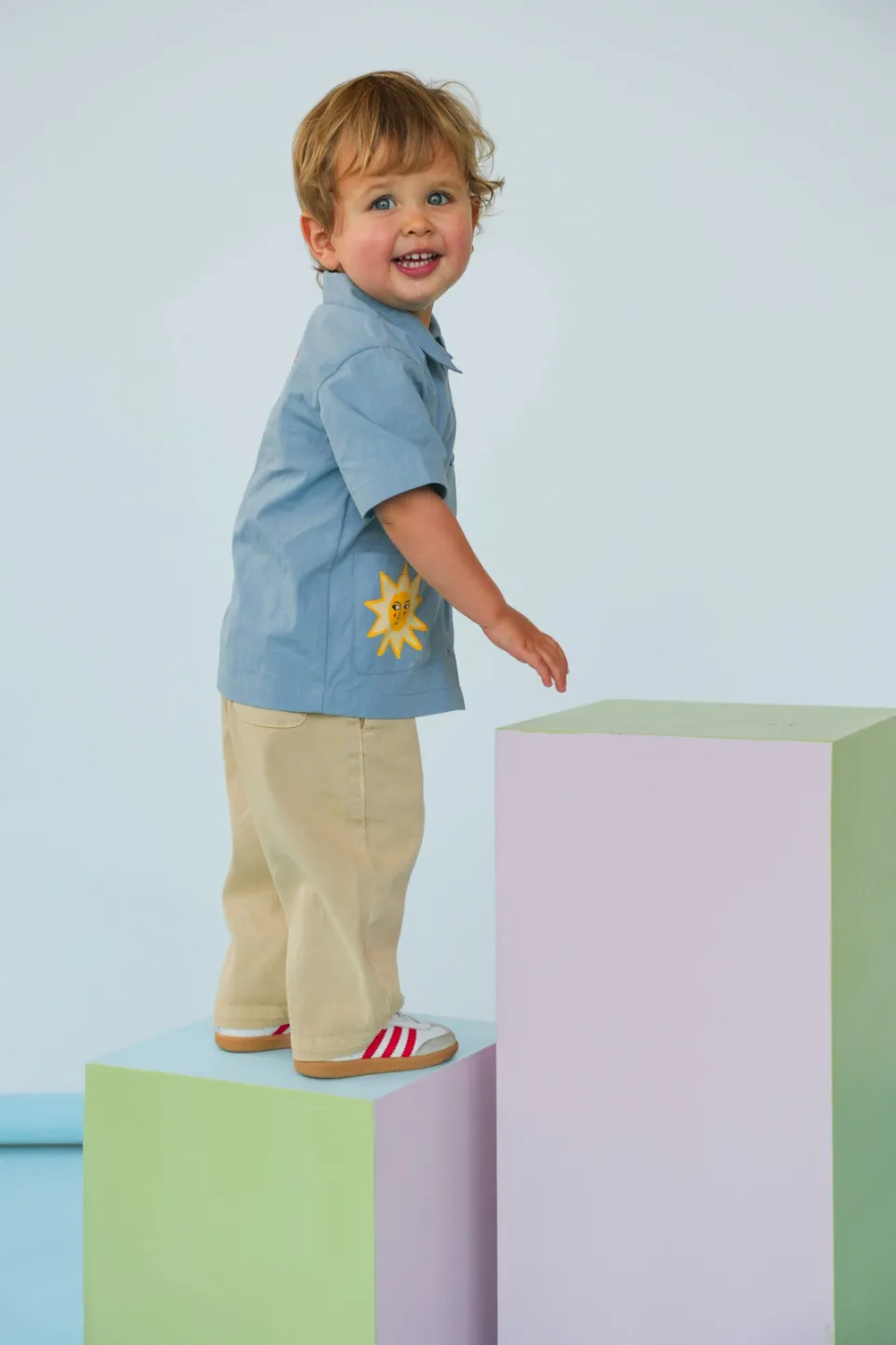 The New Chapter regular waist casual broek zand, foto 3