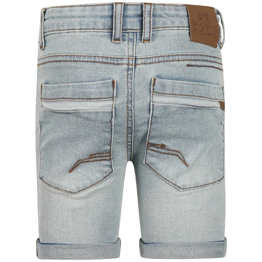 Koko Noko denim loose short jeansshort lichtblauw, foto 3