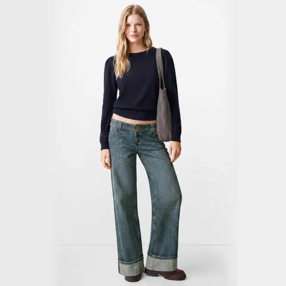 Mango TEEN gebreide trui - donkerblauw, foto 3