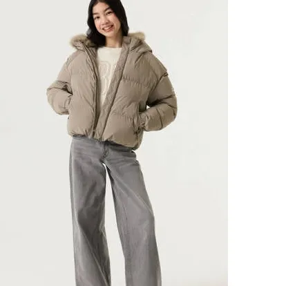 Garcia gewatteerde winterjas beige, foto 4