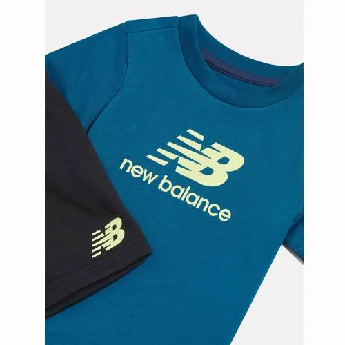 New Balance T-shirt en korte broek set met logo - petrol, foto 3
