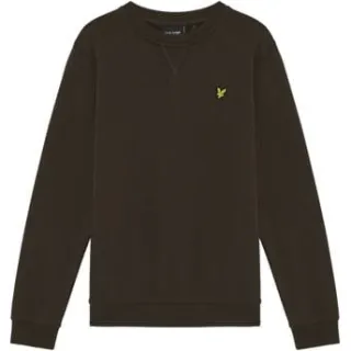 Lyle & Scott sweater - groen Effen | Sweater van Lyle & Scott Mosgroen