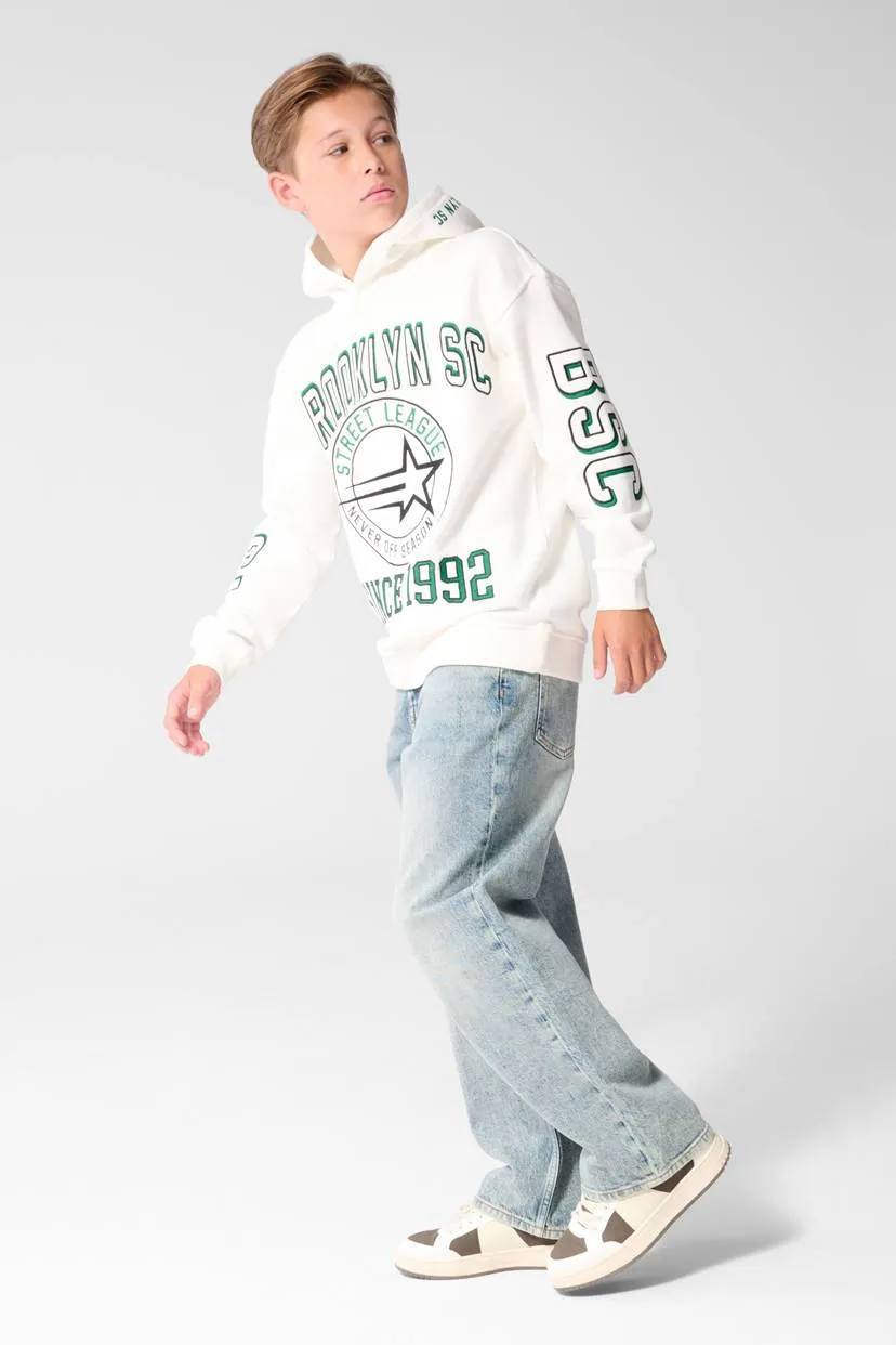 Shoeby hoodie met print - ecru/groen, foto 4