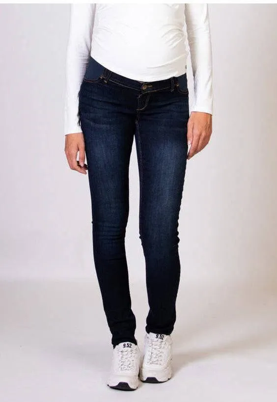 LOVE2WAIT low waist zwangerschaps skinny jeans dark wash