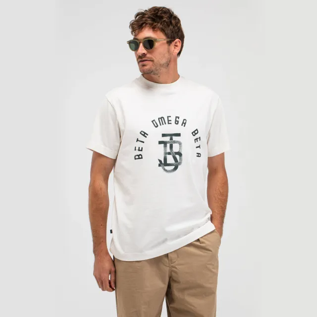 Butcher of Blue relaxed T-shirt wit Gebroken wit