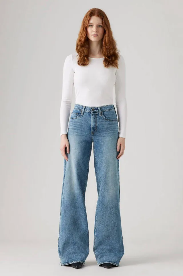 Levi's 728 HR WIDE LEG jeans medium blue denim Sweet succes