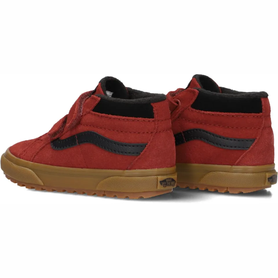 Vans SK8-Mid Reissue V hoge sneakers donkerrood bordeaux/zwart, foto 4