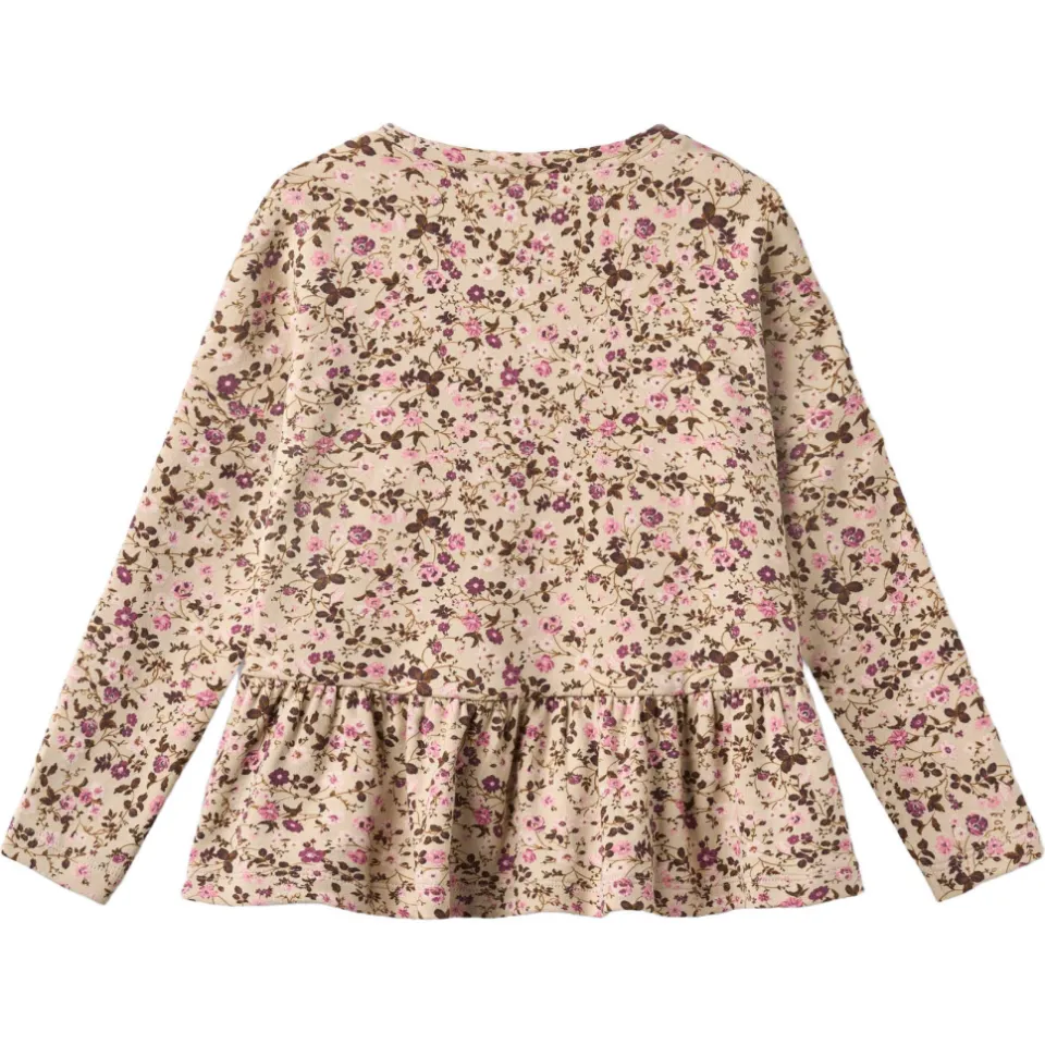 Wheat A-lijn gebloemde longsleeve met peplum beige, foto 2
