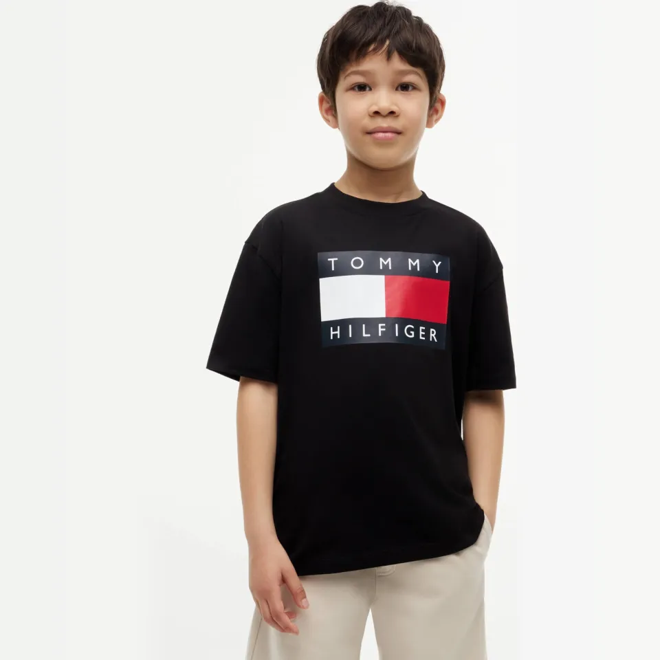 Tommy Hilfiger T-shirt zwart met logo, foto 4