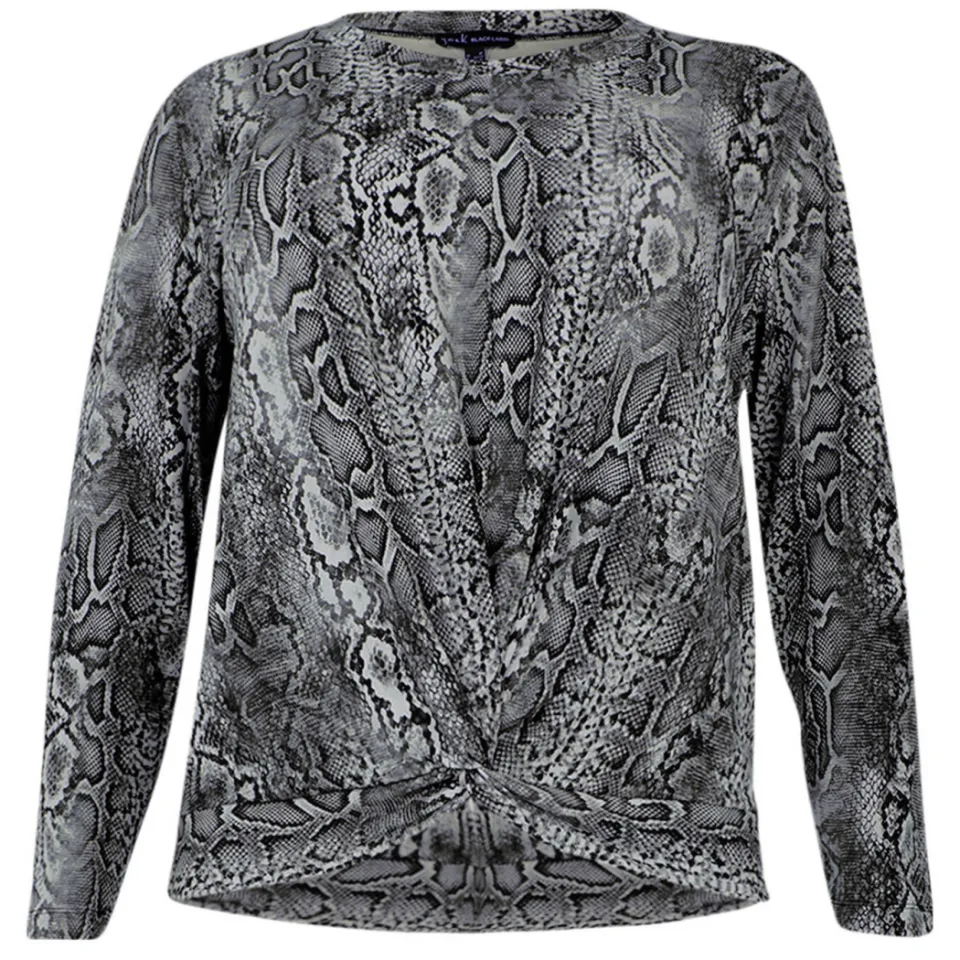 Yoek top met dierenprint grijs/zwart, foto 3