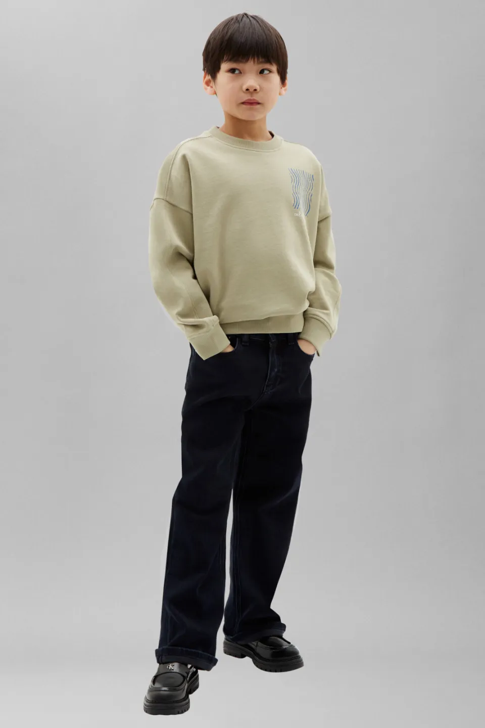 Calvin Klein sweater met print - beige Greige