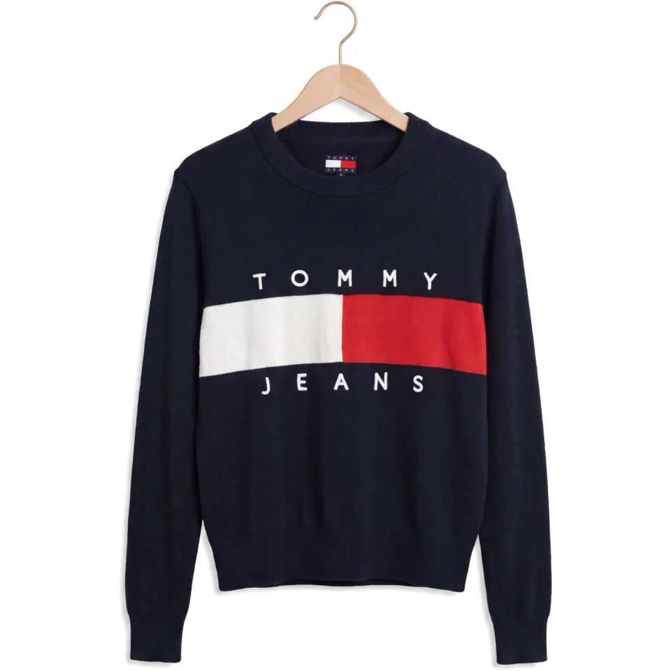 Tommy Jeans Dames Truien & Vesten Tjw Flag Crew Neck Sweater Ext - Donkerblauw, foto 2