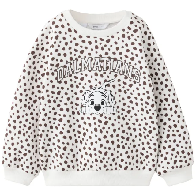 Mango Kids sweater met print - beige/bruin