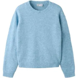 NAME IT KIDS trui met wol - lichtblauw Meisjes Polyester Ronde hals Effen