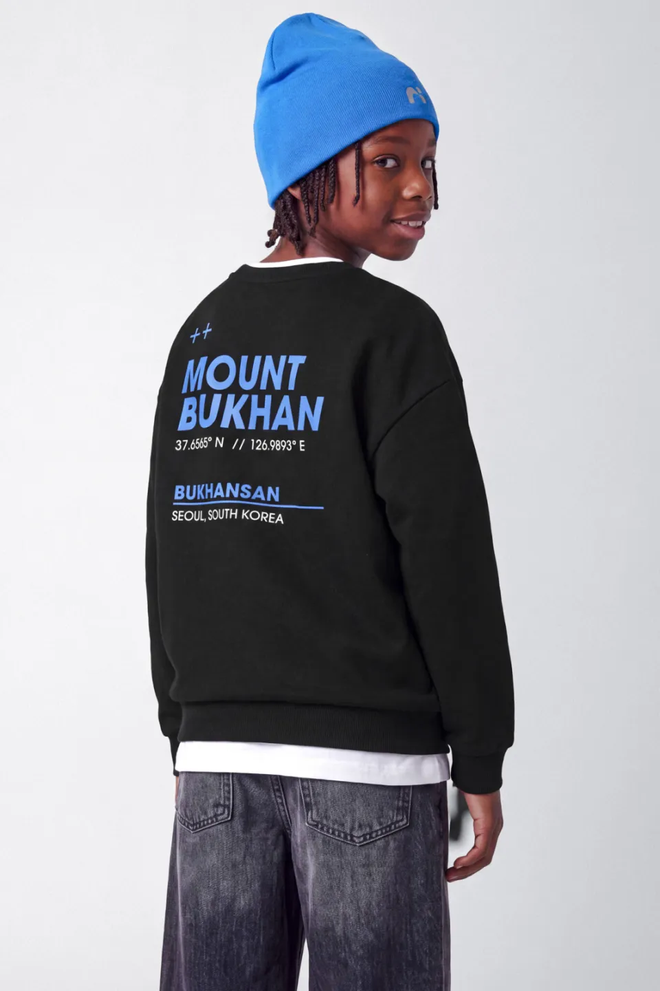 NAME IT KIDS sweater met backprint - zwart/blauw, foto 5