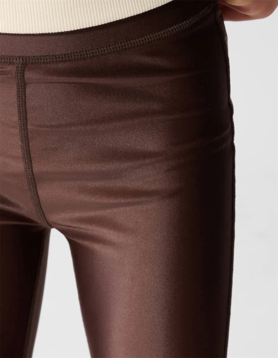 Shoeby imitatieleren skinny legging donkerbruin, foto 6