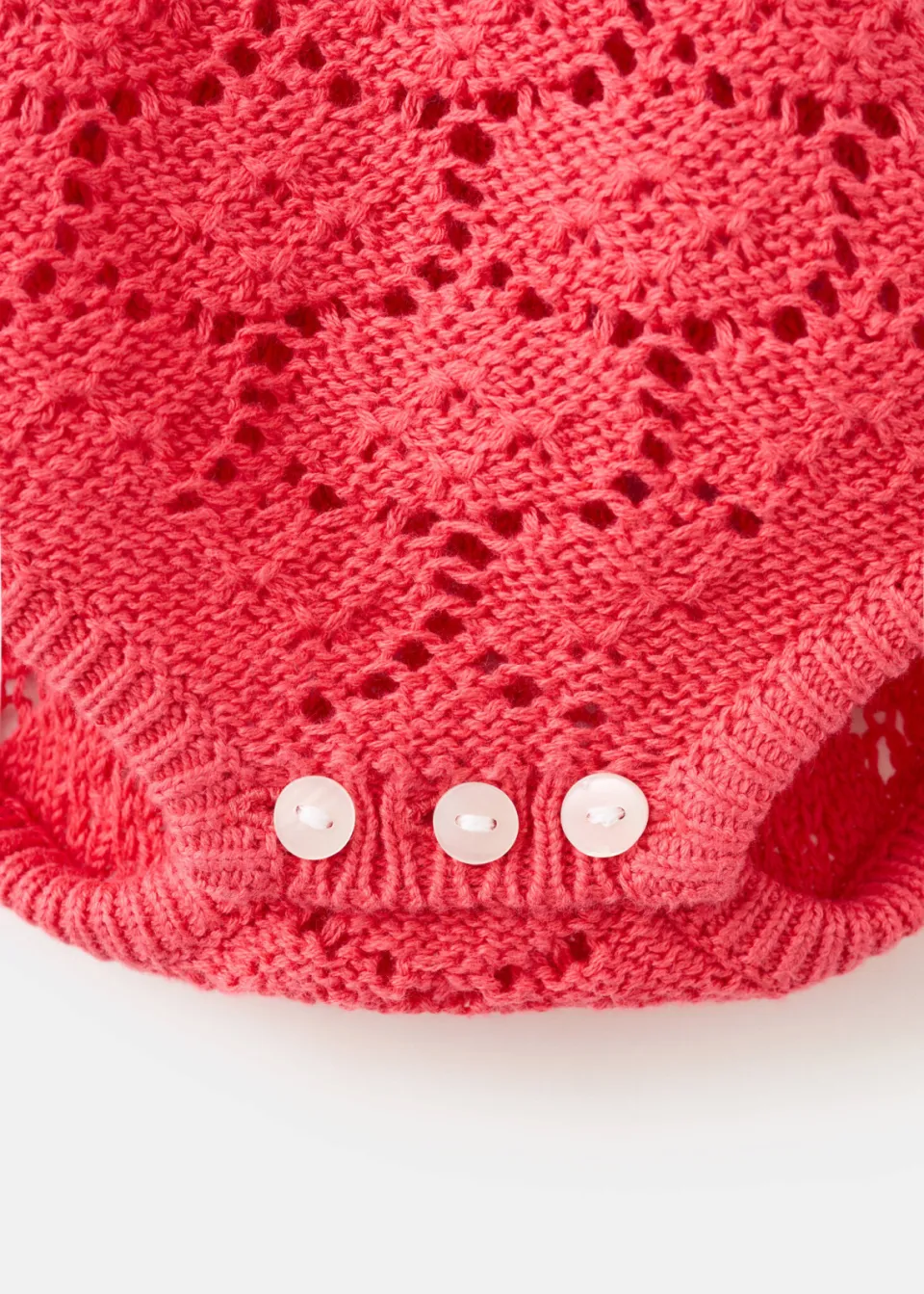 Mango Kids katoenen gehaakte romper met ruches - roze, foto 5
