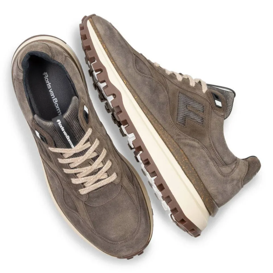 Floris Van Bommel De Gripper 01.42 suède sneakers donkerbruin donker bruin, foto 2