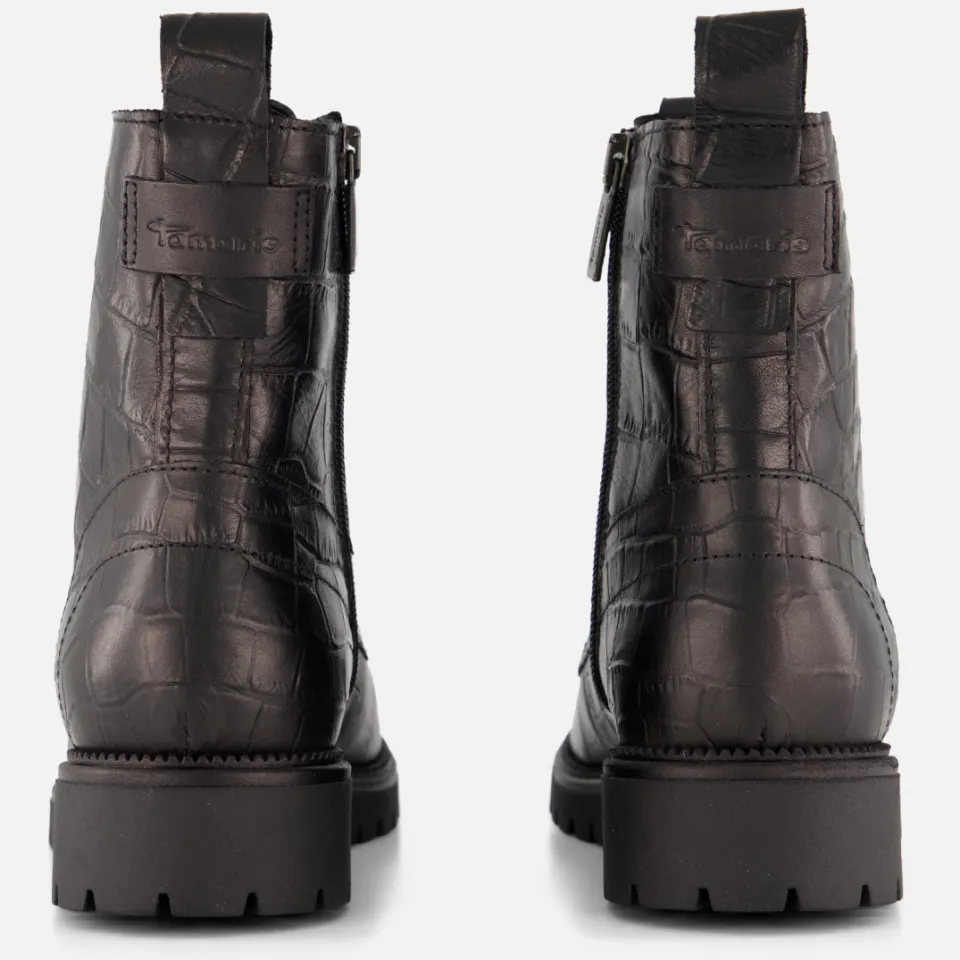 Tamaris veterboots croco zwart, foto 3