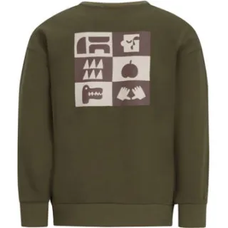 Like Flo rechtvallende sweater met backprint - olijfgroen, foto 5