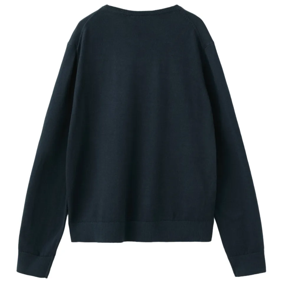 Mango Kids katoenen gebreide trui - marineblauw, foto 2