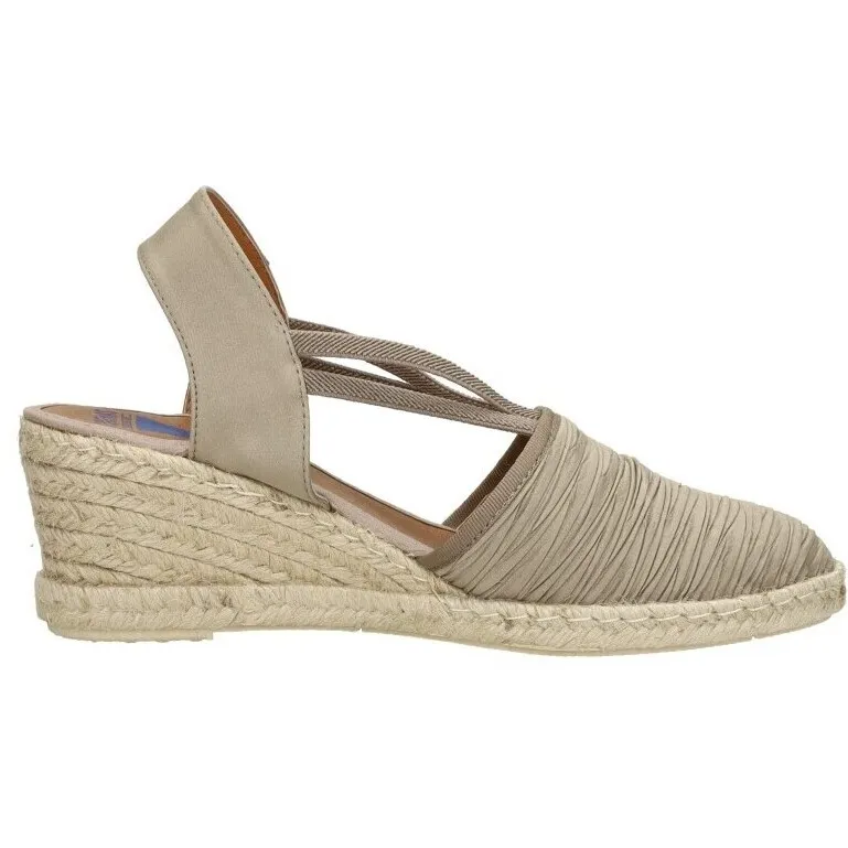 Verbenas Maika espadrille sandalen taupe Grijs