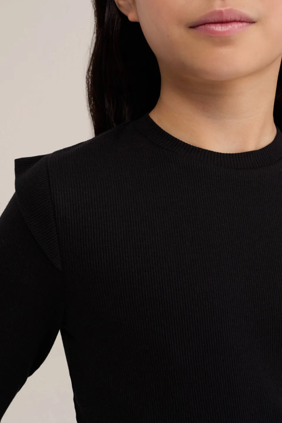 WE Fashion longsleeve zwart meisjes, foto 6
