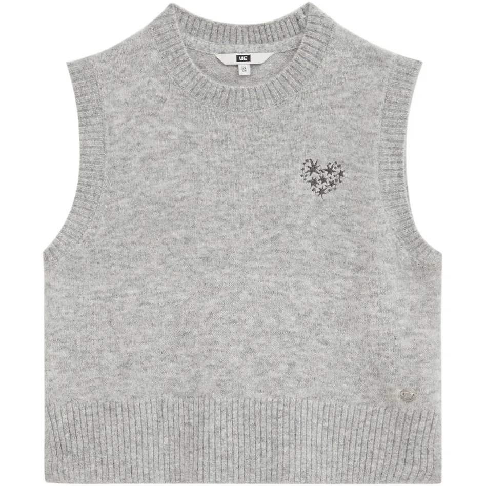 WE Fashion spencer met borduursels en wol - grijs, foto 2