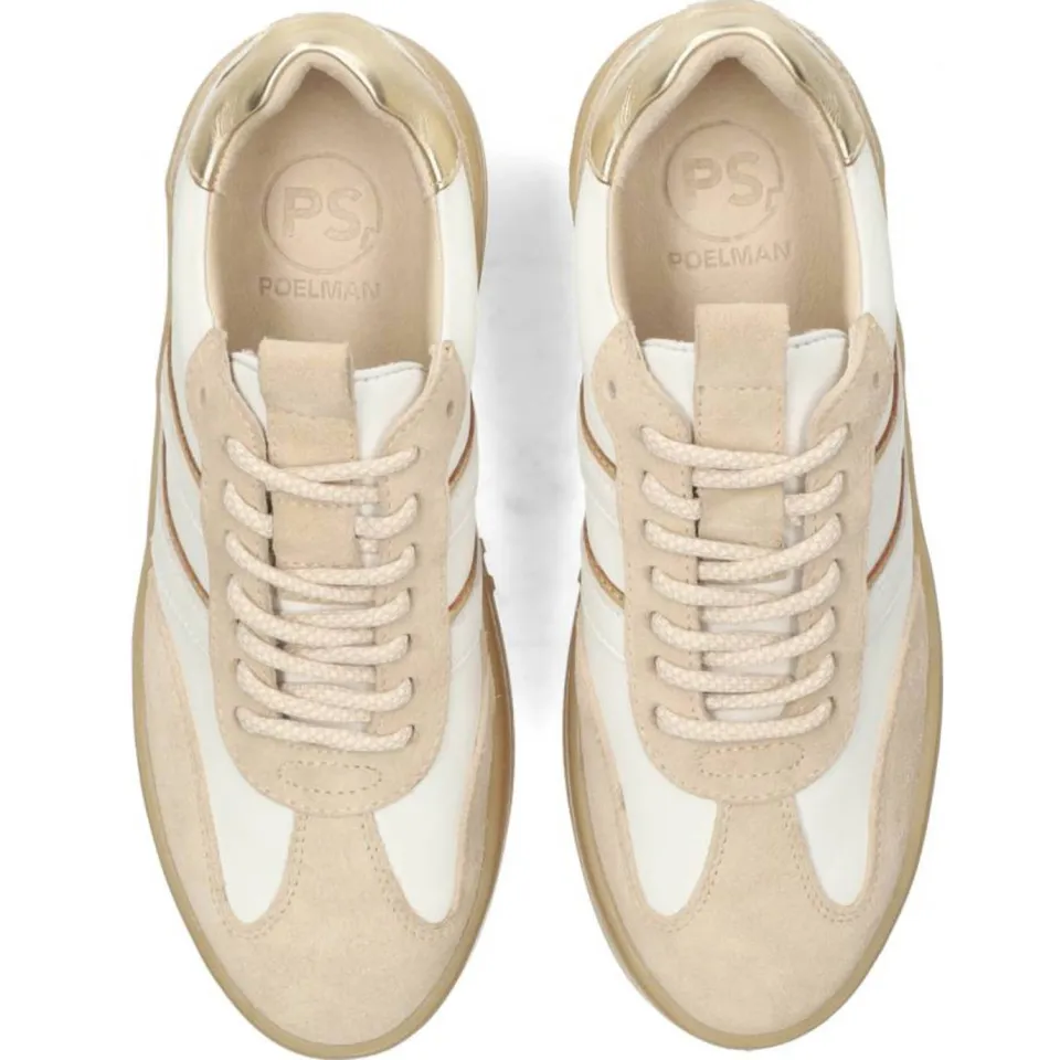 Poelman Anemone leren sneakers beige/ecru, foto 4
