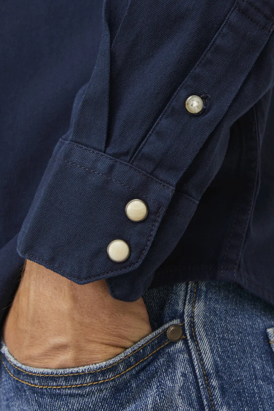Jack & Jones ESSENTIALS regular casual overhemd donkerblauw dark navy, foto 8