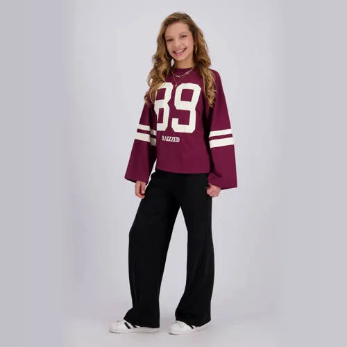 Raizzed Tiana longsleeve met print donkerrood, foto 3
